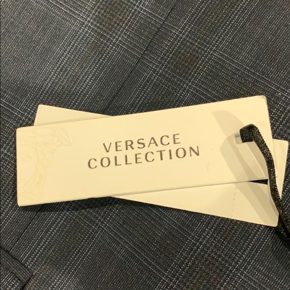 Versace slim fit men’s 2pc Suit waist 34 unhemmed - Picture 3 of 5
